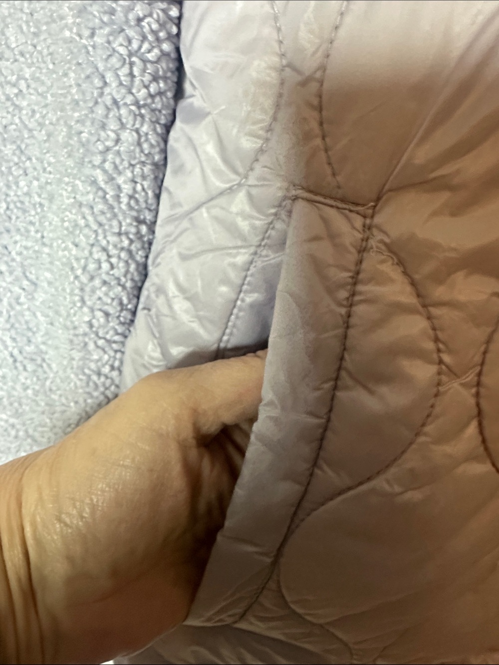 Koolaburra by UGG Lavender Quilted Sherpa Jacket with Black Trim - Picture 4 of 10